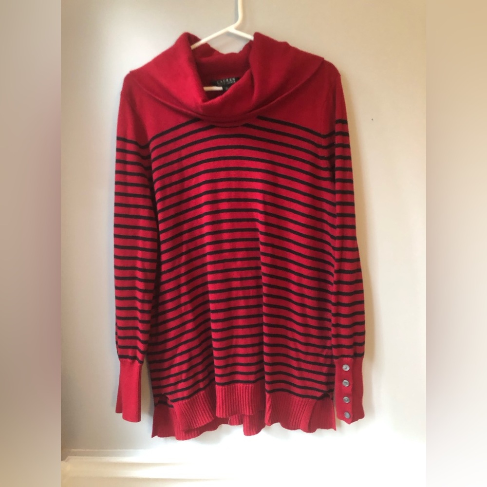 Ralph Lauren red and black sweater